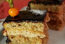 Бисквитный ореховый торт