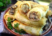 Блинчики с картошкой и грибами