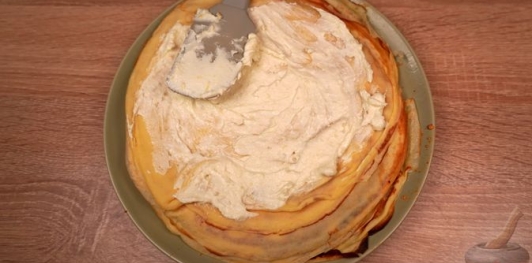 Фото приготовления рецепта: Блинчики с творожной начинкой, в шоколаде - шаг №16