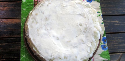 Фото приготовления рецепта: Блинный торт с курицей и грибами - шаг №33