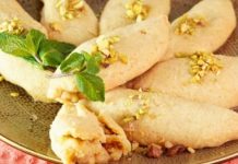 Калбурабасты (турецкое печенье с ореховой начинкой)