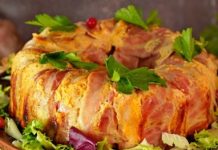 Картофельная бабка с беконом