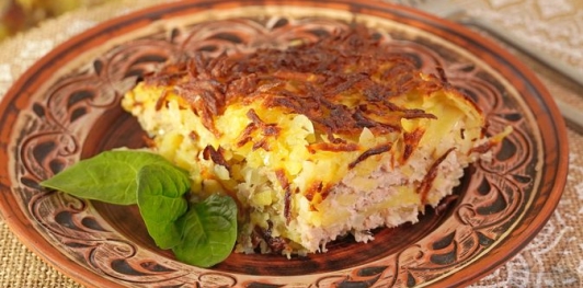 Фото приготовления рецепта: Картофельно-мясная запеканка Харя - шаг №17