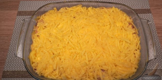 Фото приготовления рецепта: Картофельно-мясная запеканка Харя - шаг №14