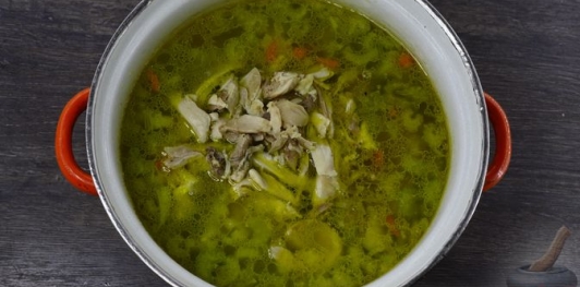 Фото приготовления рецепта: Куриный суп с сельдереем - шаг №17