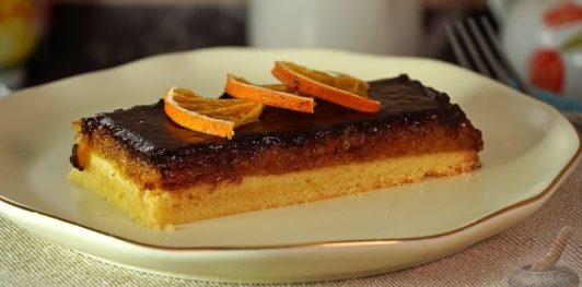 Фото приготовления рецепта: Мазурек с апельсином и шоколадом - шаг №30