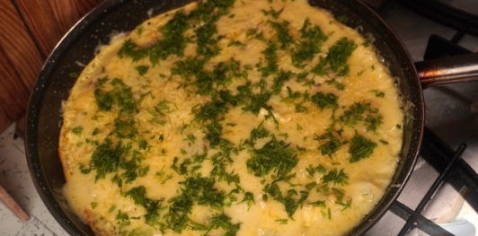 Фото приготовления рецепта: Омлет с овощами - шаг №16