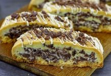 Песочный рулет с кукурузными хлопьями