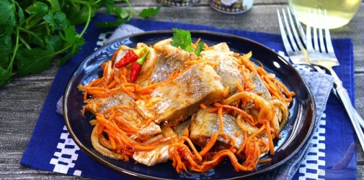 Фото приготовления рецепта: Селёдка по-корейски - шаг №12