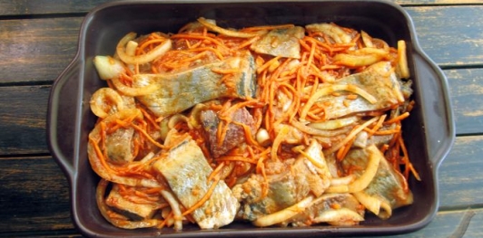 Фото приготовления рецепта: Селёдка по-корейски - шаг №11