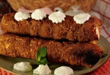 Трдельник со взбитыми сливками