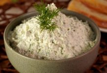 Творожная намазка с чесноком и майораном