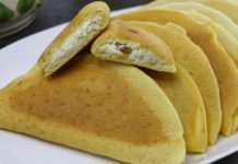 Творожные блины-пирожки со сладкой творожной начинкой