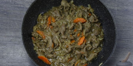 Фото приготовления рецепта: Жареная говядина по-корейски - шаг №14