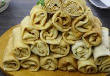 Блинчики с курицей и капустой