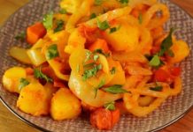 Картофель по-алфёльдски, с тушёными овощами