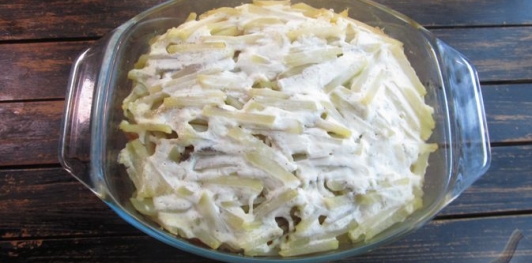 Фото приготовления рецепта: Картофельная запеканка с курицей - шаг №14