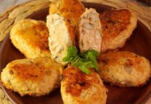 Котлеты из фарша, с вешенками