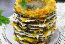 Печеночно-мясной торт