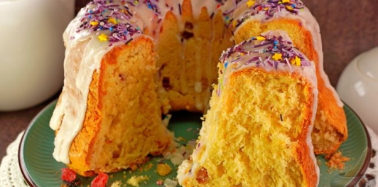 Фото приготовления рецепта: Польский пасхальный кулич на нутряном жире и сливочном масле - шаг №26