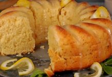 Постный лимонный кекс с глазурью