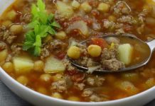 Суп с фаршем и нутом