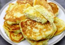 Жареные ленивые пирожки с куриным фаршем (на кефире)