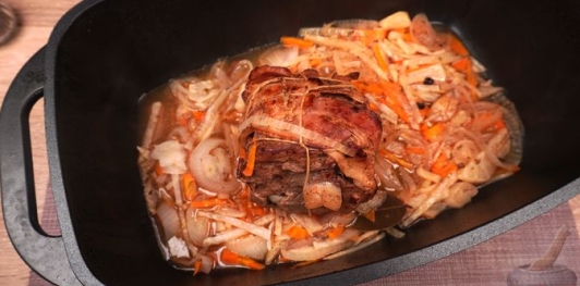 Фото приготовления рецепта: Жаркое из телятины «под кабанину» - шаг №18