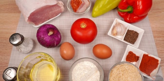 Фото приготовления рецепта: Кармашки из свинины с лечо - шаг №1