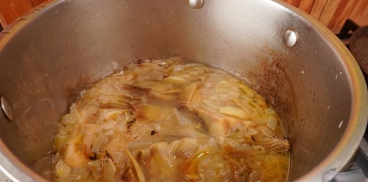 Фото приготовления рецепта: Крем-суп из артишоков - шаг №11