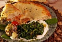 Лабне с печеным молодым чесноком и зеленью