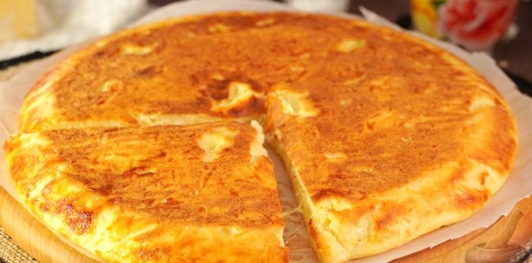 Фото приготовления рецепта: Ленивый сырный хачапури на сковороде - шаг №22