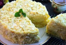 Ленивый торт «Наполеон» из слоёного теста