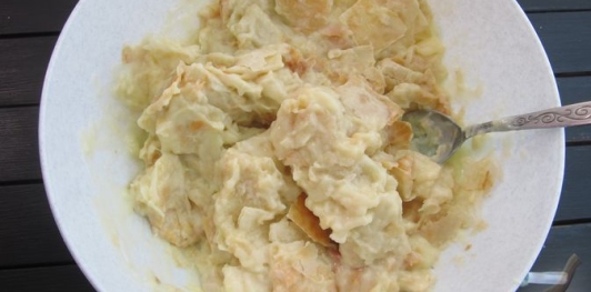 Фото приготовления рецепта: Ленивый торт "Наполеон" из слоёного теста - шаг №17