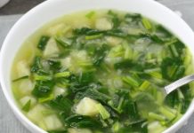 Овощной суп с черемшой