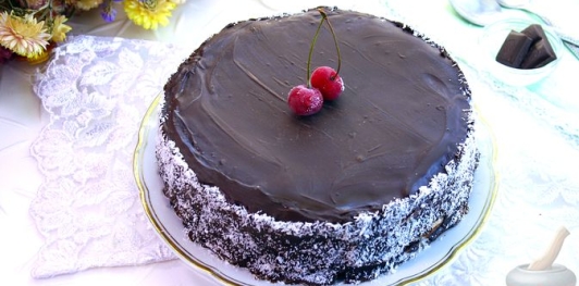 Фото приготовления рецепта: Торт чоко пай - шаг №29